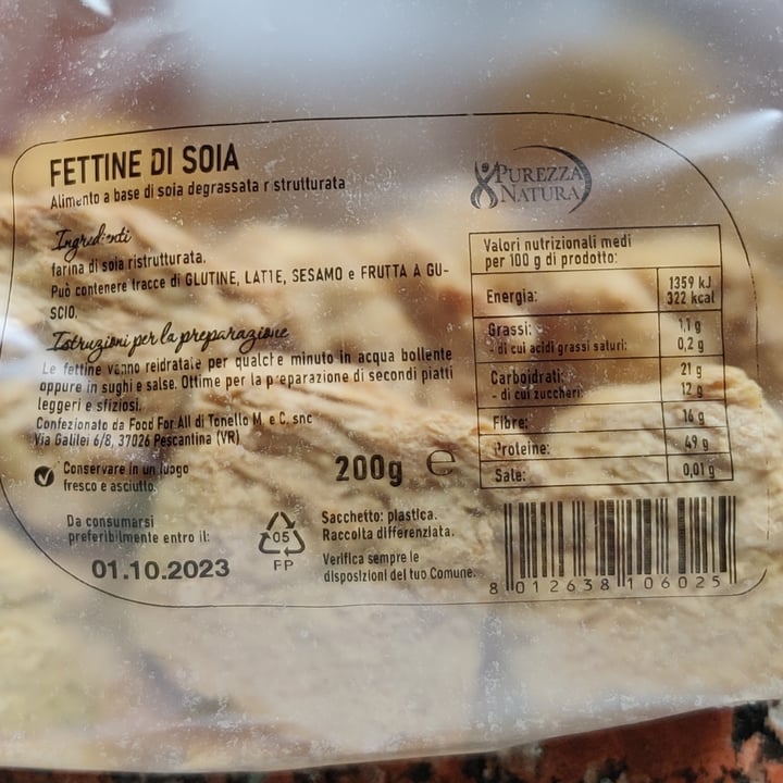 photo of Purezza natura Fettine di soia shared by @annabatt on  06 Jul 2022 - review