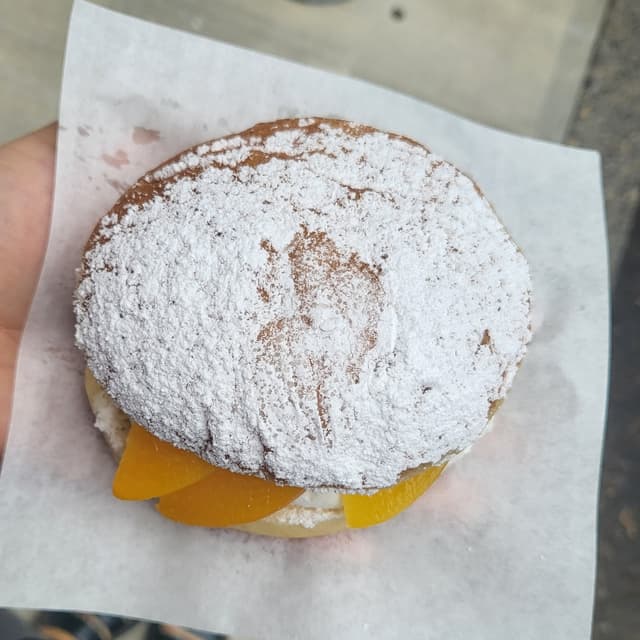 Foto do prato “Peaches n cream”