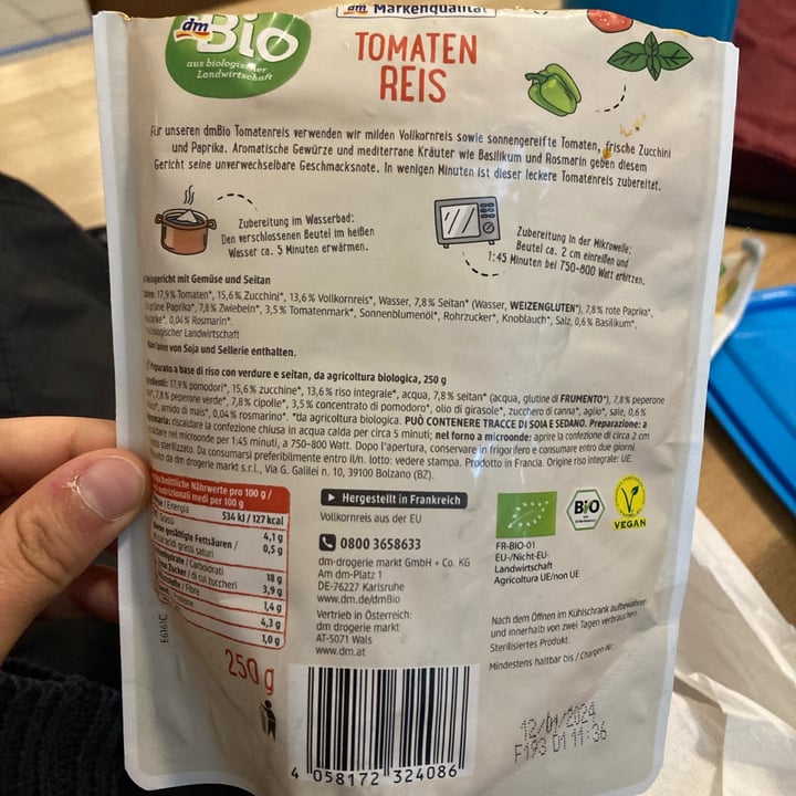 photo of dmBio Tomaten Reis shared by @irebo02 on  18 Sep 2022 - review