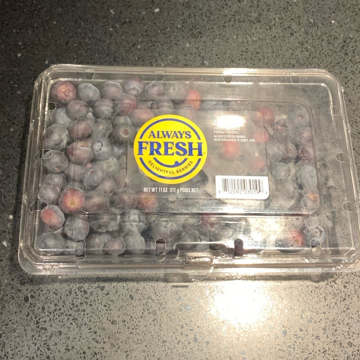 photo of Always Fresh Farms Blueberries shared by @marthagracemclean on  26 Jan 2022 - review