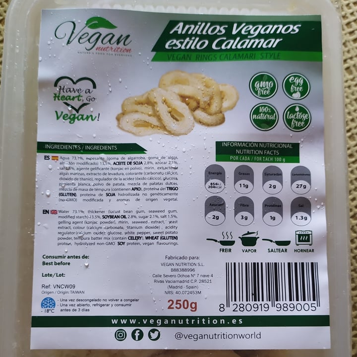 photo of Vegan Nutrition Vegan Calamari/Estilo Calamares shared by @airiin on  10 Dec 2021 - review