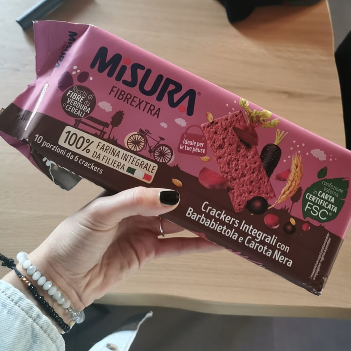 photo of Misura Crackers Integrali con Barbabietola e Carota Nera - Fibraextra shared by @ele2401 on  13 Oct 2022 - review