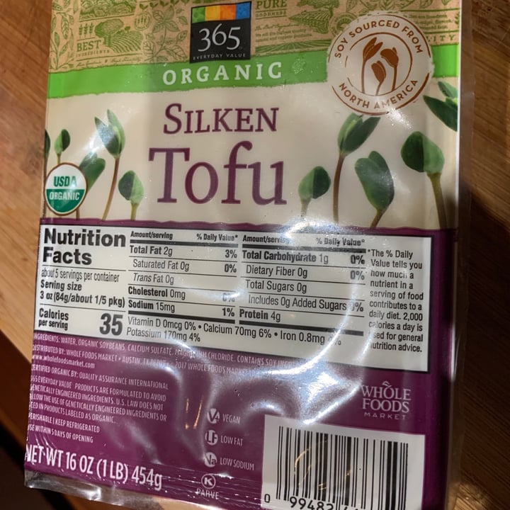 photo of 365 Whole Foods Market Organic Silken Tofu shared by @mariannaniero on  23 May 2020 - review