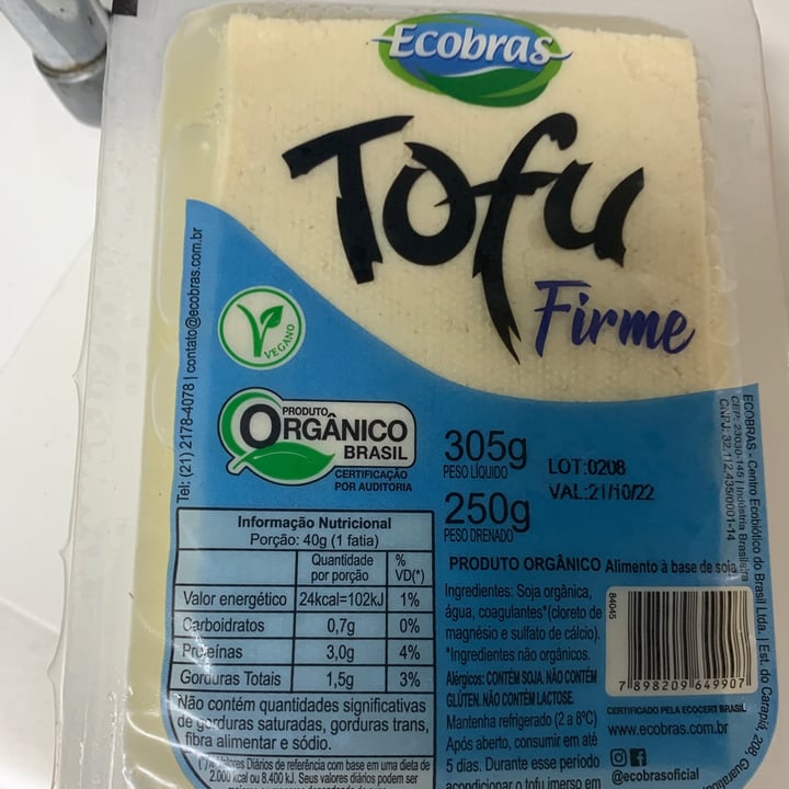 photo of Ecobras Tofu Firme Orgânico shared by @anayama on  19 Sep 2022 - review