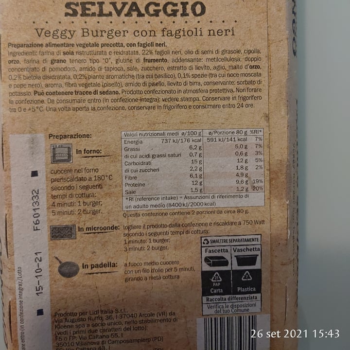photo of The Italian Gringo Fagiolo selvaggio shared by @eriros72 on  29 Oct 2021 - review