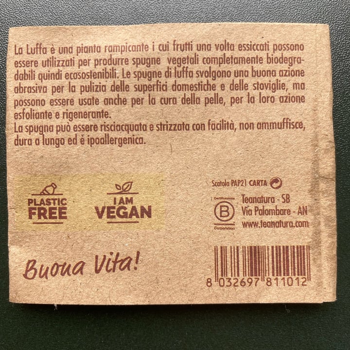 photo of Tea natura cosmesi sostenibile spugna luffa shared by @sebforanimals on  17 Aug 2022 - review