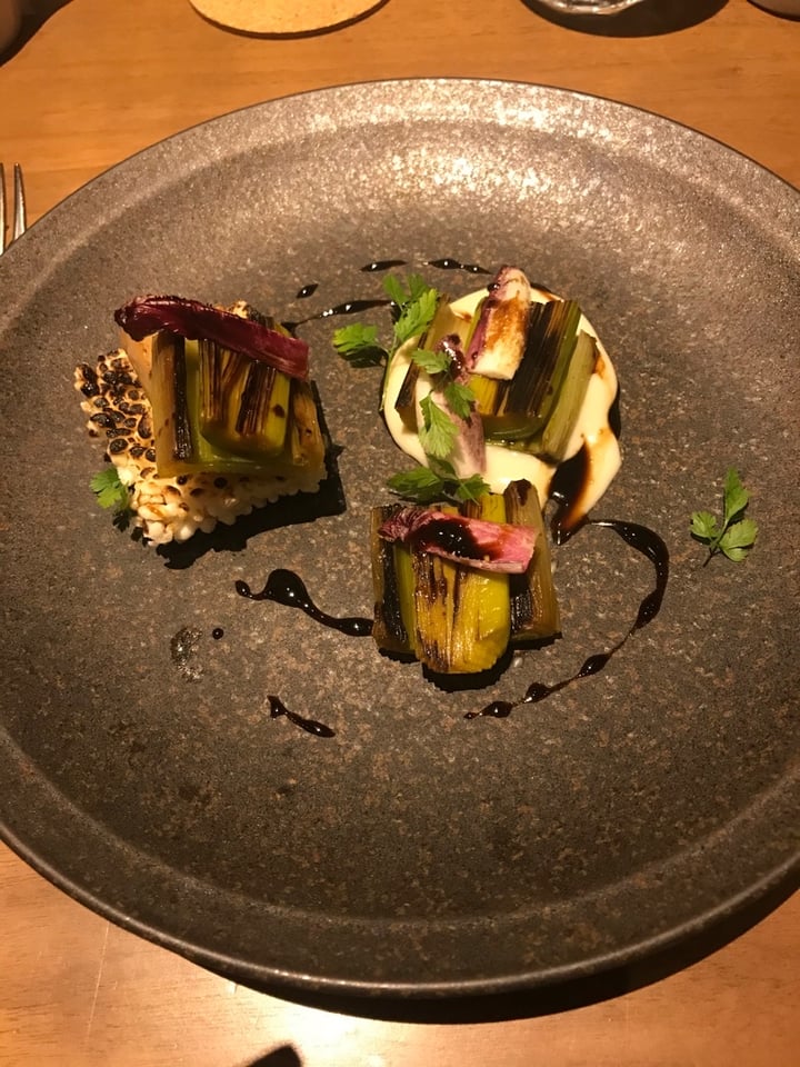 review photo of An Dining Grilled Organic Leek, Sea Urchin Sauce And Tofu shared by @charliem on 16 Feb 2020 - review