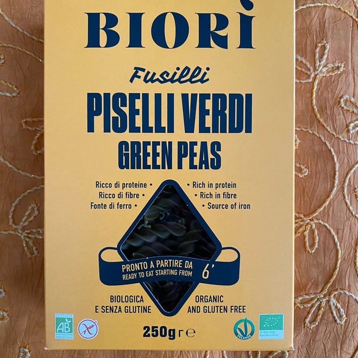 photo of Biori Fusilli Piselli Verdi Green Peas shared by @aleglass on  10 Apr 2022 - review