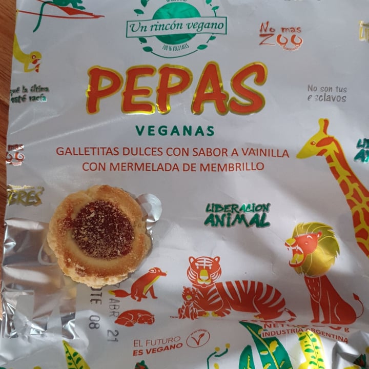 review photo of Un Rincón Vegano Pepas Galletitas Dulces con Sabor a Vainilla con Mermelada de Membrillo shared by @luvazquez on 26 Aug 2020 - review