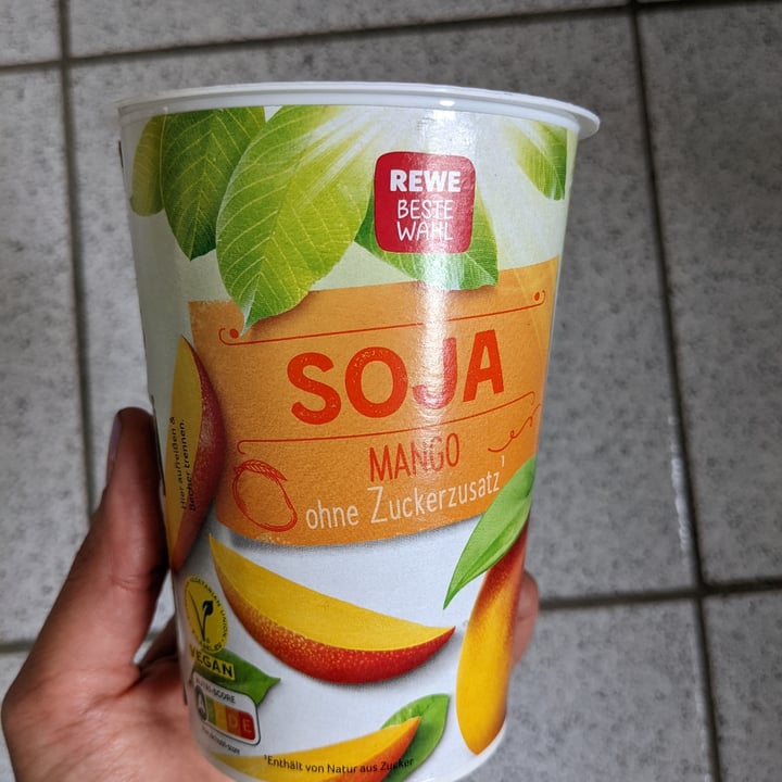 photo of REWE Beste Wahl Soja Mango Ohne Zuckerzusatz shared by @florna on  05 Jun 2022 - review