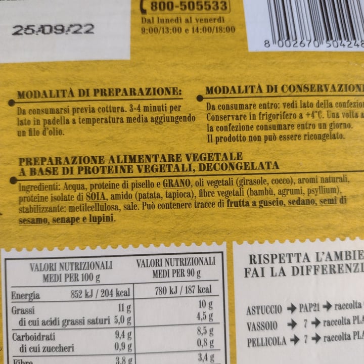 photo of Unconventional Filetti Vegetali 0% Pollo 100% Gusto - Plant Based Fillet shared by @eni on  14 Sep 2022 - review
