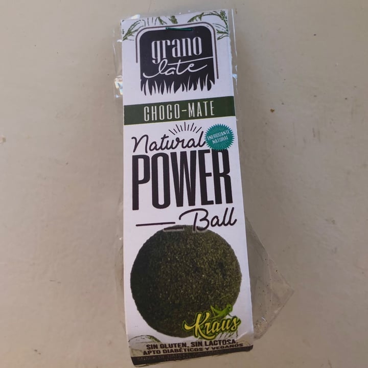 photo of Grano Late Natural Power Ball (choco-Mate) shared by @magicvegan on  13 Apr 2021 - review
