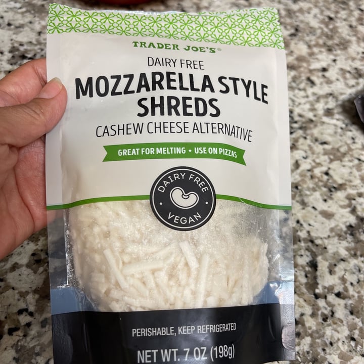 photo of Trader Joe's Dairy Free Mozzarella Style Shreds shared by @kattt29 on  30 Jun 2021 - review