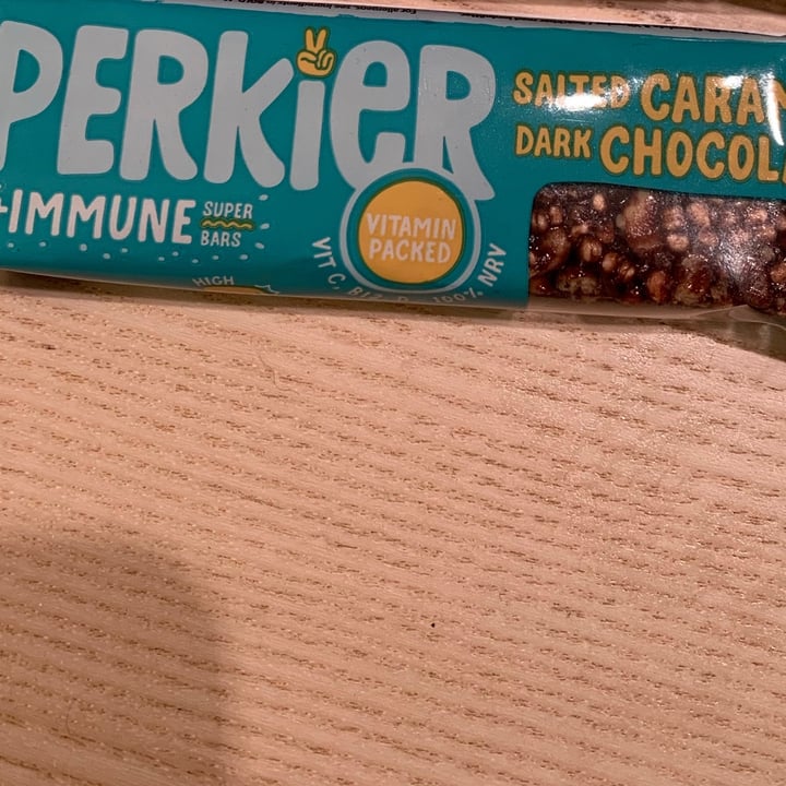 photo of Perkier Salted Caramel And Dark Chocolate Bar shared by @veganoso on  26 Feb 2021 - review