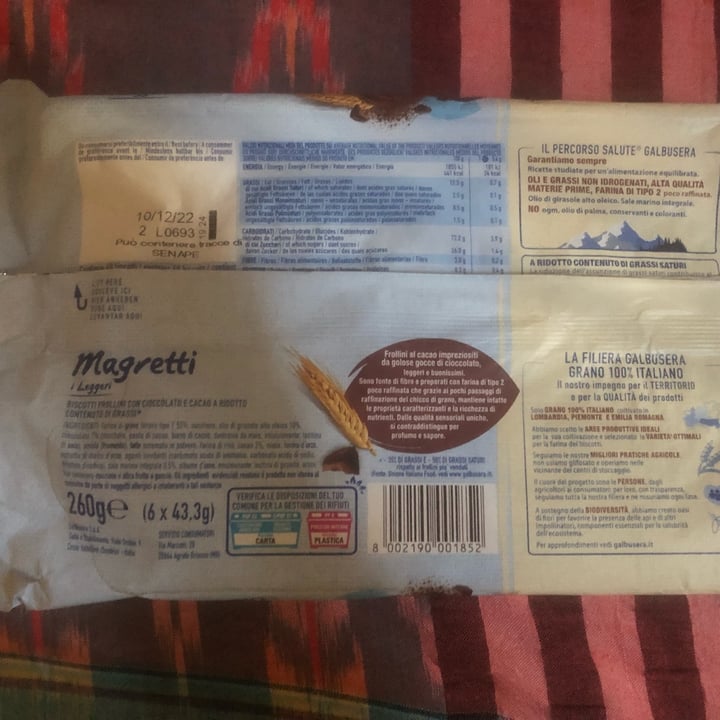 photo of Galbusera Magretti i leggeri SEMPLICEMENTE ACQUA E FARINA shared by @machiara on  20 Jun 2022 - review