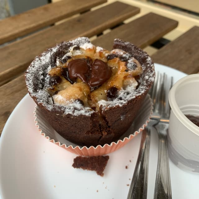 Photo of the dish “Tortino cioccolato e pera”