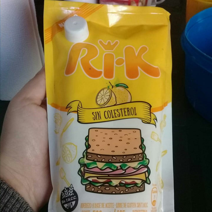photo of Ri-k Mayonesa Vegana Sin Colesterol shared by @ariananoemi on  12 Aug 2020 - review