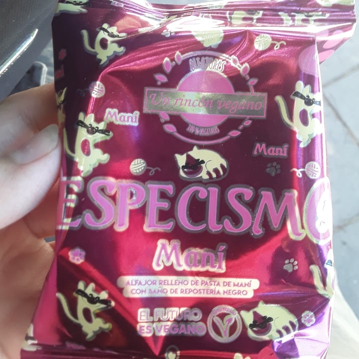 review photo of Un Rincón Vegano Especismo Alfajor Relleno de Pasta de Maní con Baño de Repostería Negro shared by @mattecocido on 21 Dec 2021 - review