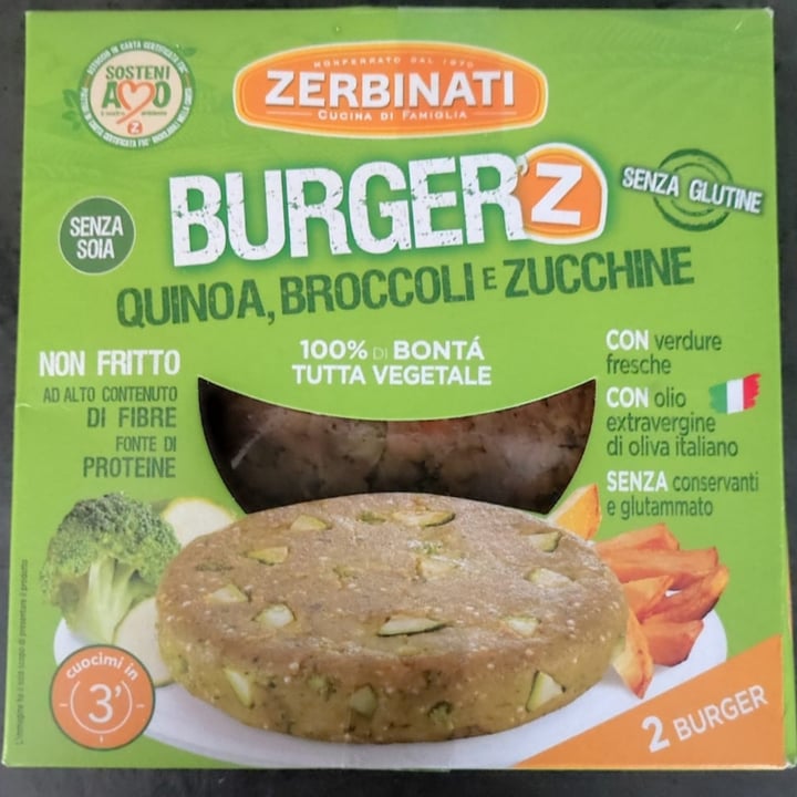photo of Zerbinati Burger'Z Quinoa, Broccoli e Zucchine shared by @kristam on  19 Jul 2022 - review