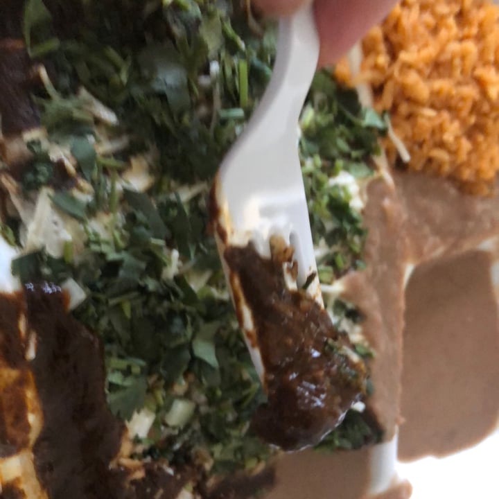 photo of Panchos Vegan Tacos Restaurant Mole Enchiladas shared by @lovespigs on  05 May 2022 - review