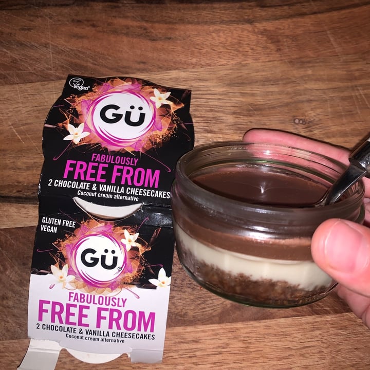 photo of Gü Freefrom Chocolate & Vanilla Cheesecakes shared by @jordanwhiting on  01 Aug 2020 - review