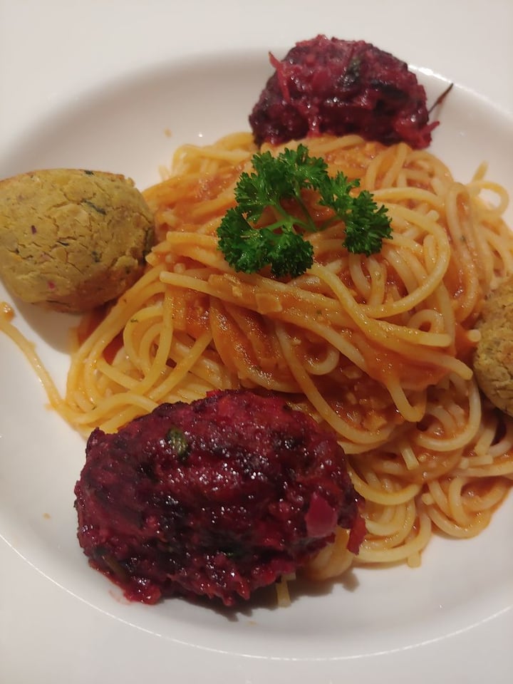 photo of Real Food Pasta with vege balls shared by @vegananu on  01 Jan 2020 - review