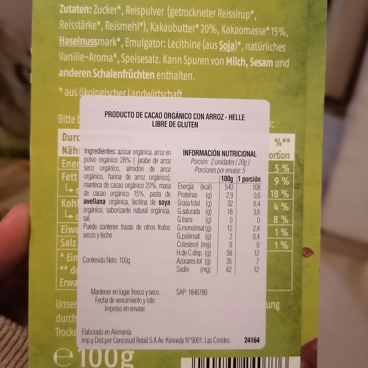 review photo of Frankonia Chocolat Helle Vegan shared by @polavargas on 18 Apr 2021 - review