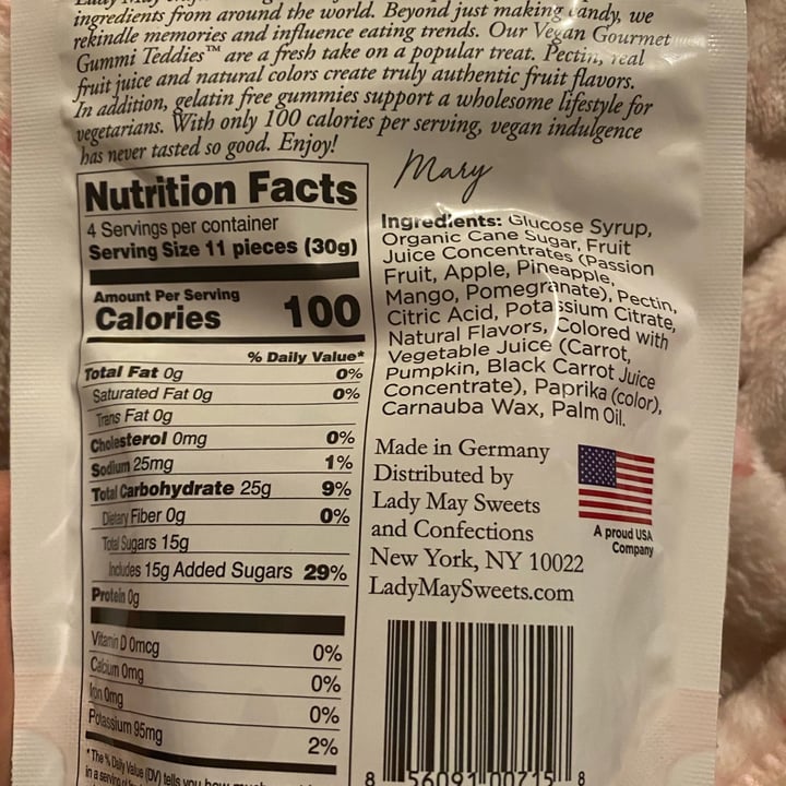 review photo of Lady May Sweets and Confections Gourmet Gummi Teddies shared by @kitkas on 13 Jan 2021 - review