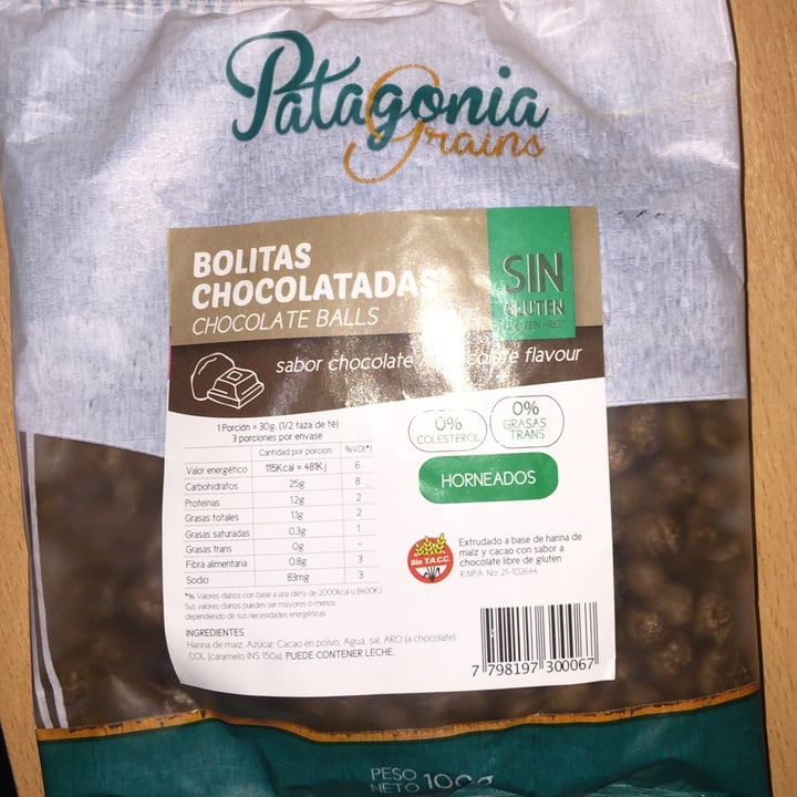 review photo of Patagonia grains Bolitas chocolatadas shared by @aracelinicole on 07 May 2021 - review