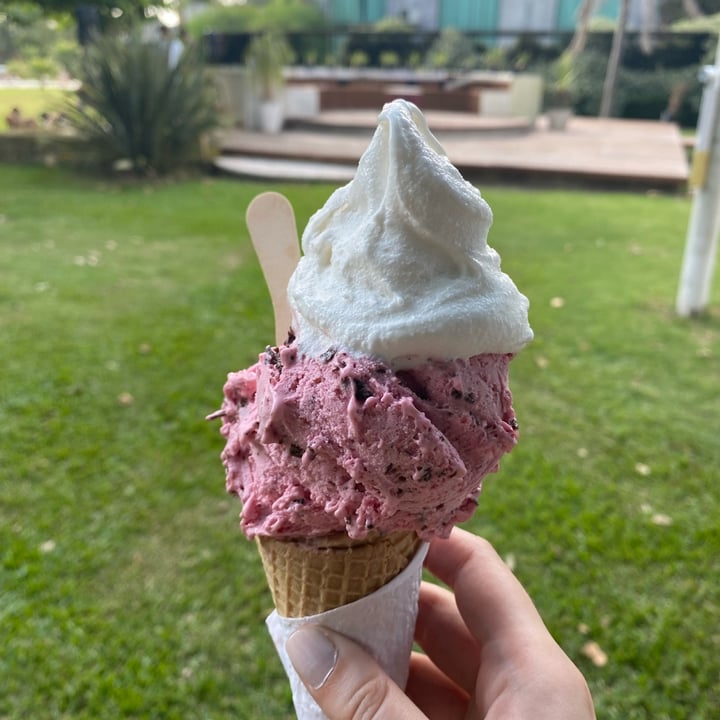 review photo of Ainara Helados Veganos Cucurucho Limón + Frambuesa c/ Chocolate shared by @aloha88 on 25 Nov 2021 - review