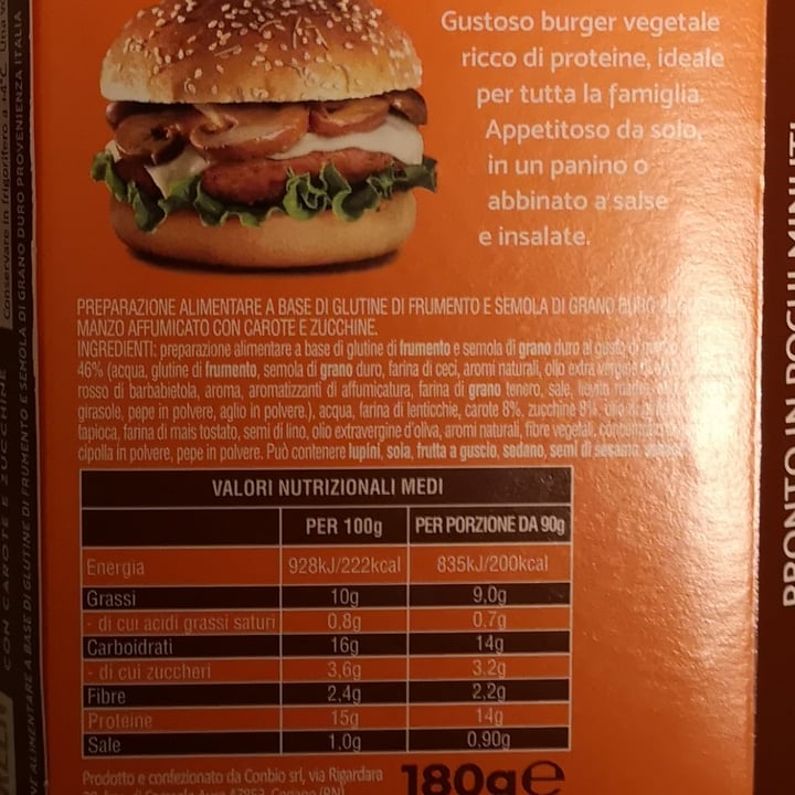 photo of Good & Green Burger saporito con carote e zucchine shared by @maripina on  11 Oct 2021 - review