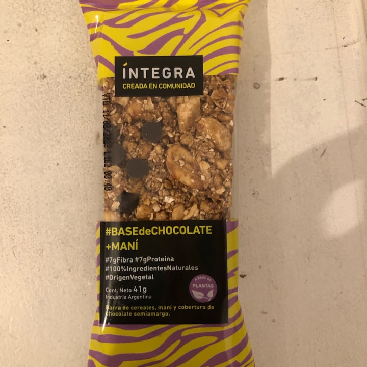 photo of Integra Barra De Cereal Con Mani Y Chocolate shared by @andre11 on  29 Jun 2022 - review