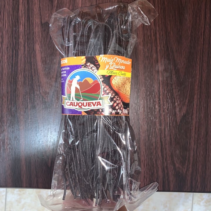 review photo of Cauqueva Fideos Secos De Maíz Morado Y Quinoa shared by @aldanavegana on 28 Jan 2021 - review