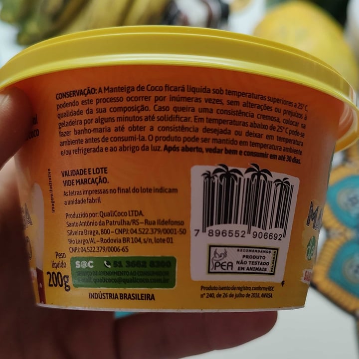 review photo of Qualicoco Manteiga de coco shared by @rodrigodorado on 22 Apr 2022 - review