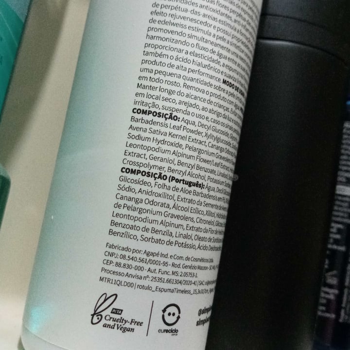 photo of Simple Organic Timeless Skin Espuma Facial shared by @lumosela on  16 Apr 2022 - review
