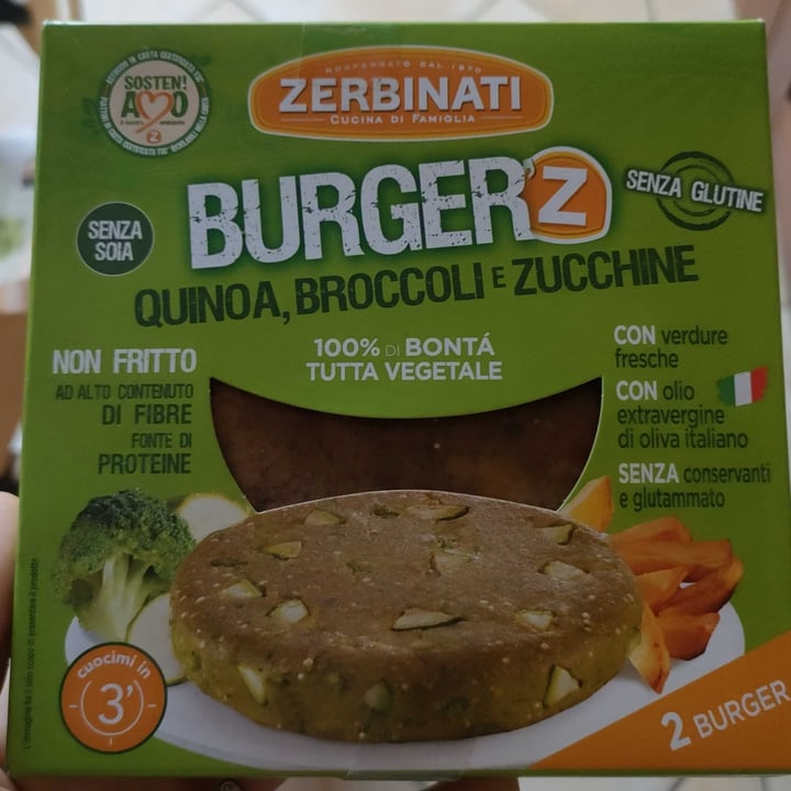 review photo of Zerbinati Burger'Z Quinoa, Broccoli e Zucchine shared by @virginia123456 on 27 May 2022 - review