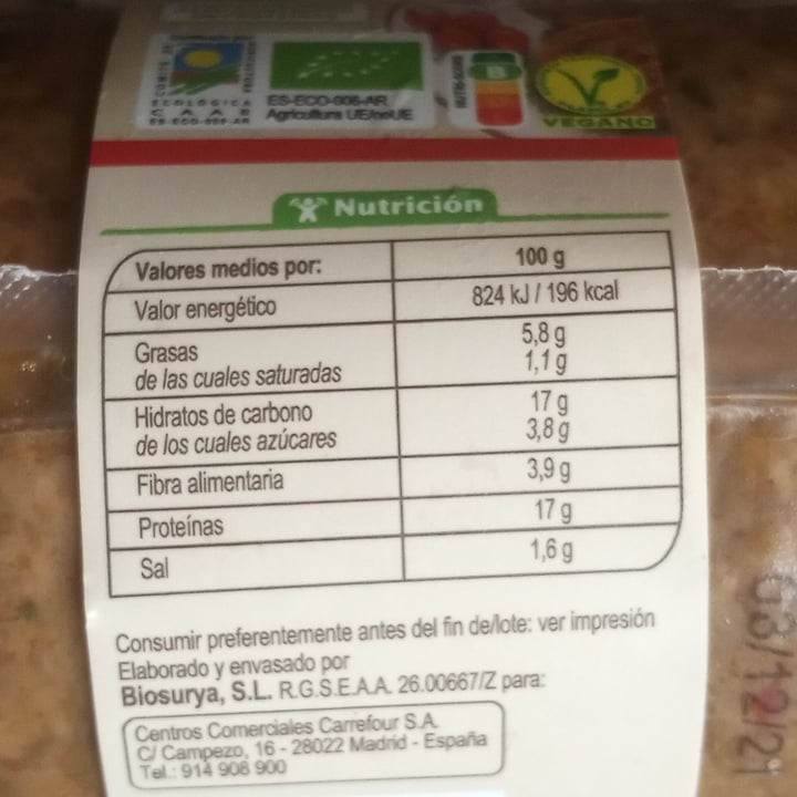 photo of Carrefour Rulo Setas y Pimientos shared by @titoherbito on  18 Aug 2021 - review