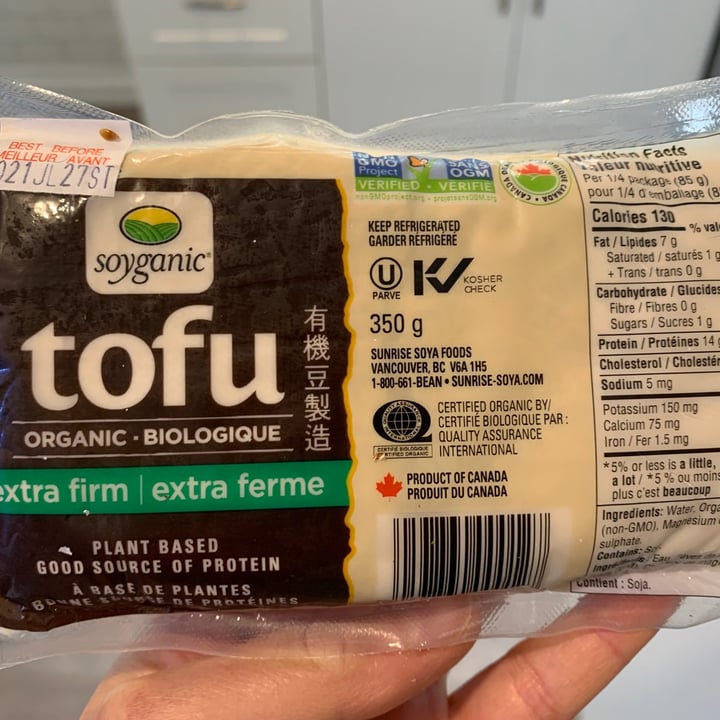 review photo of Soyganic Organic Extra Firm Tofu shared by @sharicatlady on 27 Jun 2021 - review