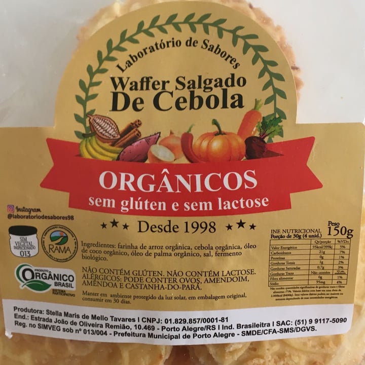 photo of Laboratório de Sabores Waffer salgado de cebola shared by @simonebra on  08 May 2022 - review