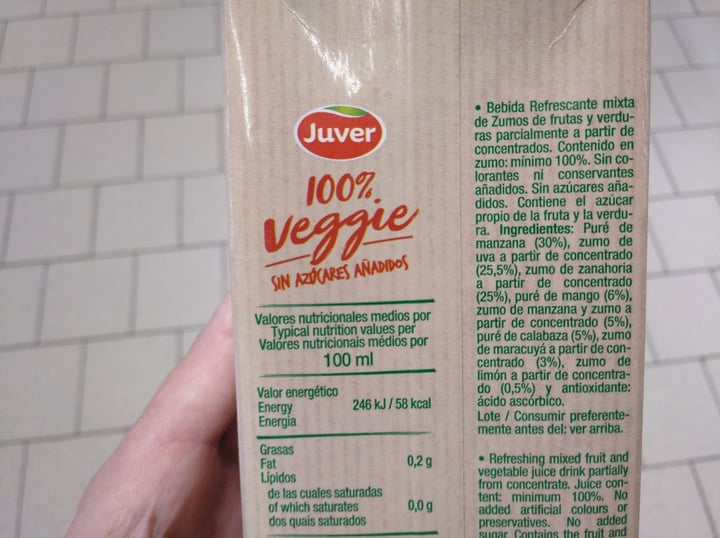 photo of Juver Zumo 100% Veggie shared by @viajeracronica on  01 Jan 2020 - review