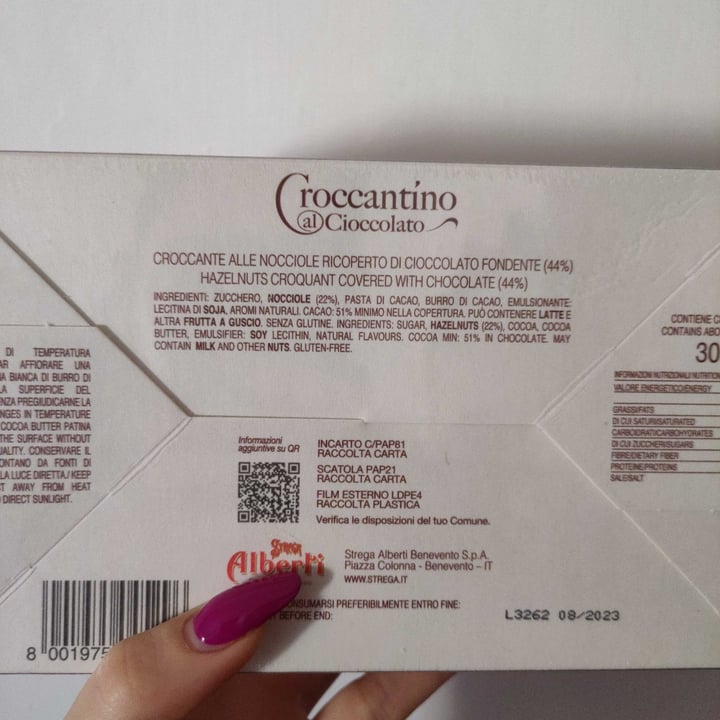 photo of Strega Alberti Croccantino Al Cioccolato shared by @peperonebio on  04 Dec 2022 - review