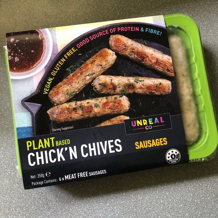 review photo of Unreal Co. Chick’n Chives Sausages shared by @katharinaz on 24 Sep 2021 - review