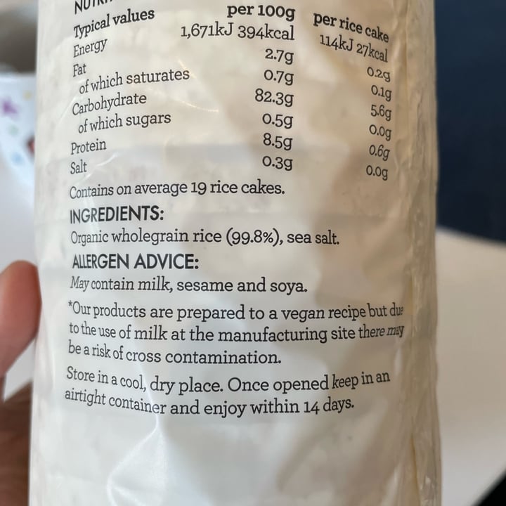 photo of Kallo Organic Lightly Salted Wholegrain Low Fat Rice Cakes shared by @beth41 on  17 Apr 2022 - review