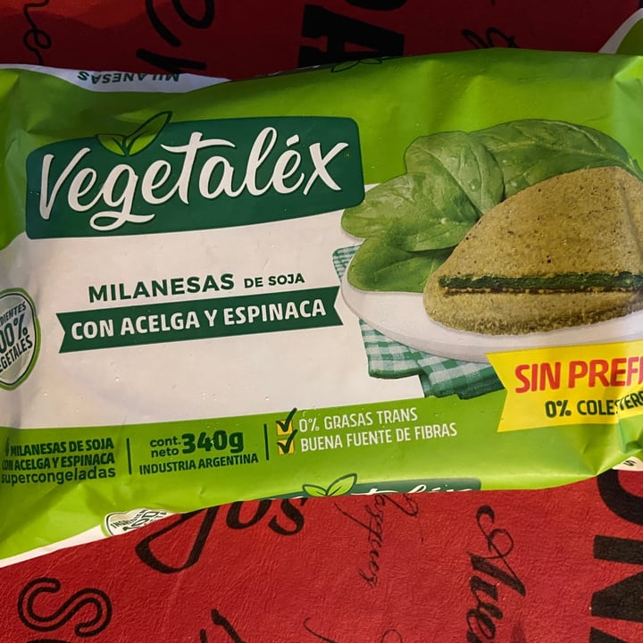 photo of Vegetalex Milanesa de Soja con Acelga y Espinaca shared by @hablandoenvegano on  16 Oct 2022 - review