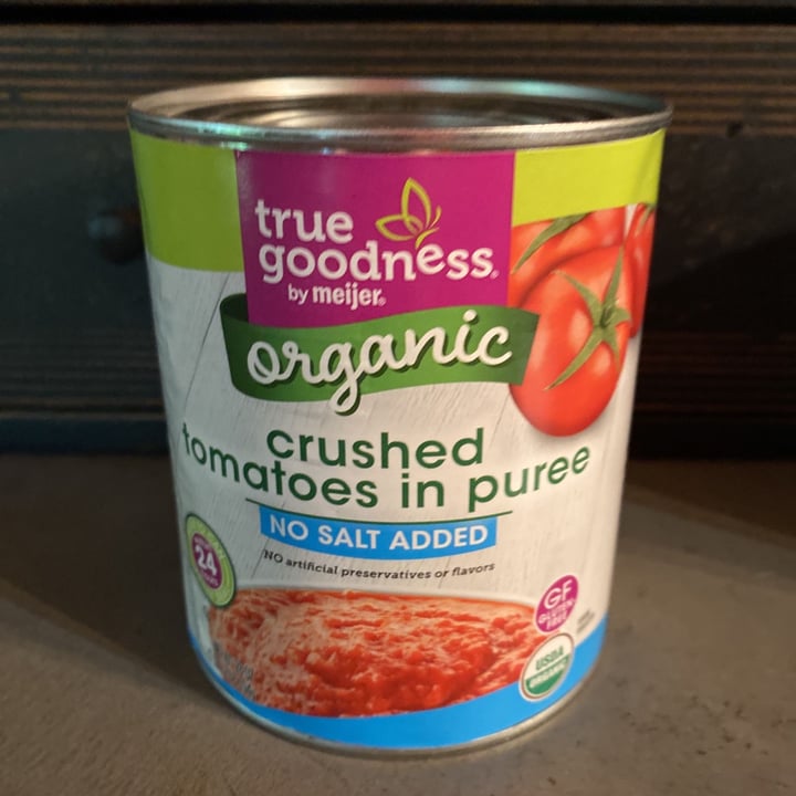 photo of True goodness Crushed Tomatoes in Purée No Salt Added shared by @veganheidi on  26 Jun 2021 - review