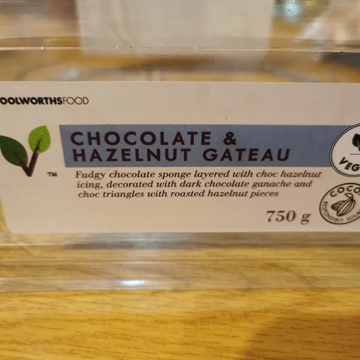 review photo of Woolworths Food Chocolate & Hazelnut Gateau shared by @veganpower001 on 27 Jun 2022 - review