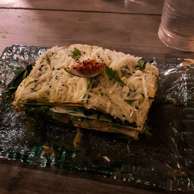 Photo of the dish “Lasaña De Calabacin Cruda”