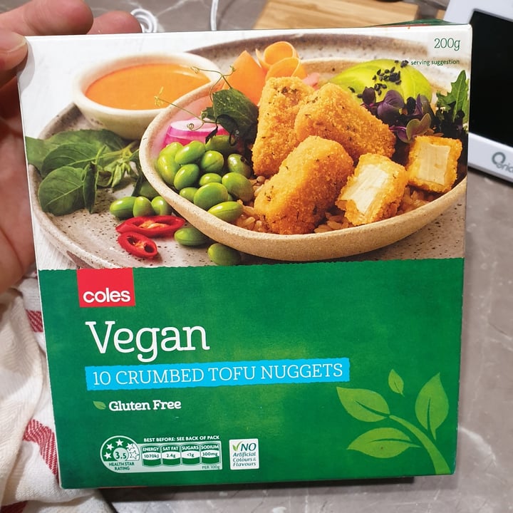 review photo of Coles Vegan Crumbed tofu nuggets shared by @plantbasedlans on 19 Jun 2020 - review