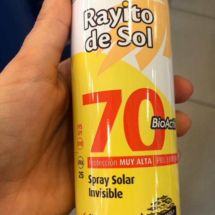 photo of Rayito de Sol Spray Solar Invisible Factor 70 BioActiv shared by @goodhabitos on  20 Feb 2021 - review