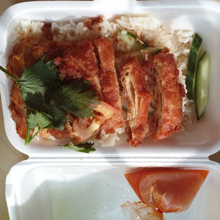 photo of 33 Vegetarian Food Fried Chicken Rice shared by @shuri on  21 Sep 2021 - review